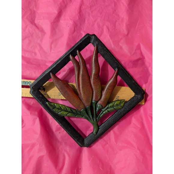 Other - Vintage trivet cast metal Jalapenos Jalapeno Peppers Pepper